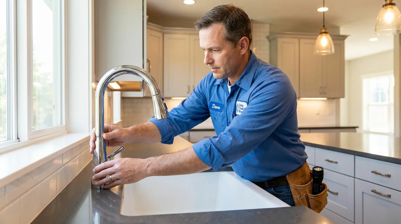 Kitchen faucet installation by Johns Plumbing LLC in Davis